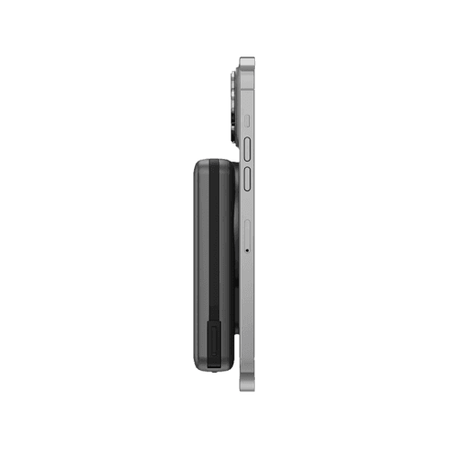 Energea MagPac Pro Plus With MagSafe 10000mAh Power Bank With Built-in Cable and Stand - Gunmetal