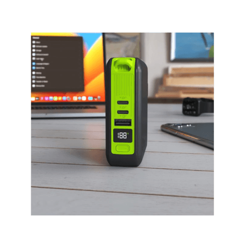 Goui Mbala Pro 10000mAh Power Bank With 15W Wireless Charger & Wall Charger- Black