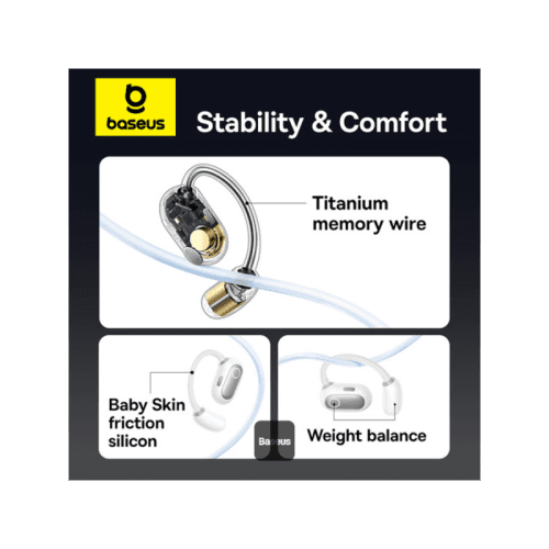 Baseus Eli Sport 1 Open-Ear Wireless Earphone - Stellar White