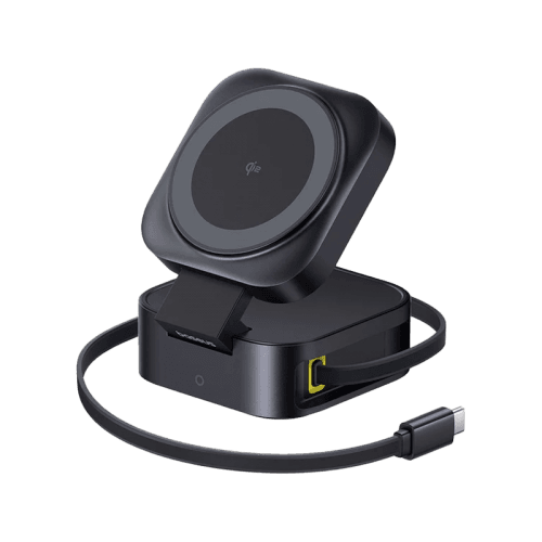 Baseus PicoGo Series 2-in-1 Qi2 67W Magnetic Wireless Charger - Cosmic Black (USB-C to USB-C 100W Cable Included)