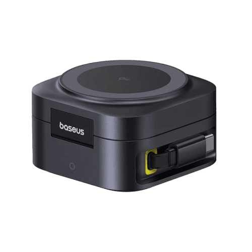 Baseus PicoGo Series 2-in-1 Qi2 67W Magnetic Wireless Charger - Cosmic Black (USB-C to USB-C 100W Cable Included)
