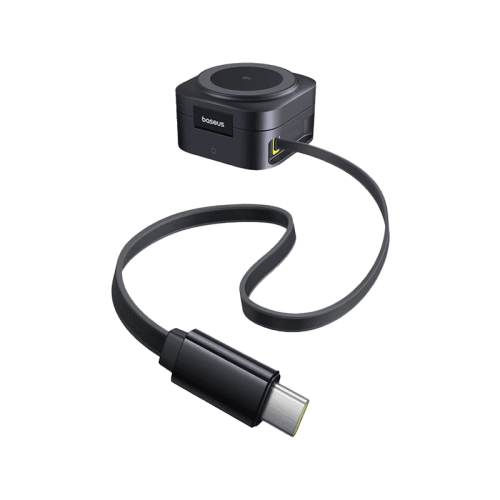 Baseus PicoGo Series 2-in-1 Qi2 67W Magnetic Wireless Charger - Cosmic Black (USB-C to USB-C 100W Cable Included)
