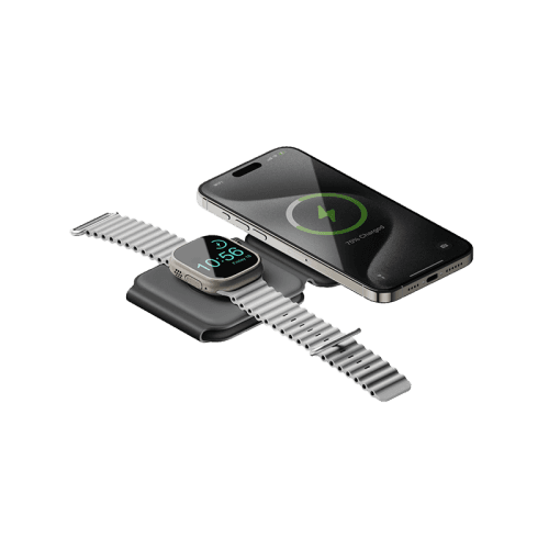 Bazic GoMag Trio Plus 3 in 1 15W Elevated Foldable Charger - Grey