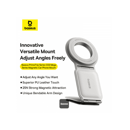 Baseus Prime Tip Series C02 Mega Magnetic Phone Mount Stick-on Version - Moon White