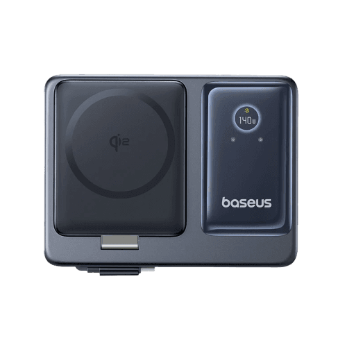 Baseus Nomos Qi2 140W 5-in-1 Desktop Charger With Digital Display - Cosmic Black