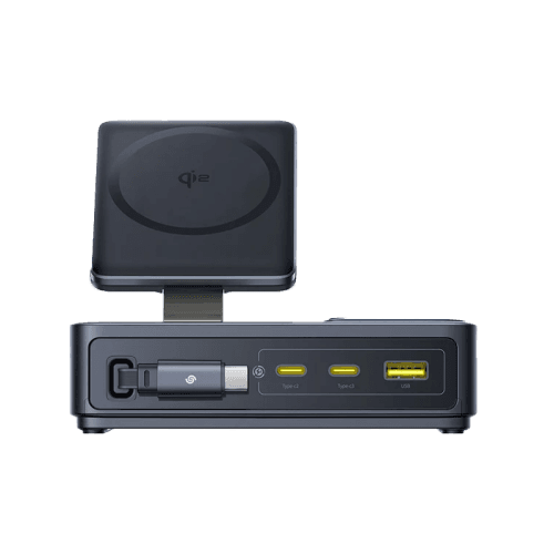 Baseus Nomos Qi2 140W 5-in-1 Desktop Charger With Digital Display - Cosmic Black