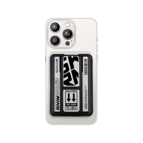 SkinArma Kado Kira Kobai Wallet Mag-Charge Card Holder with Grip Stand - Chrome