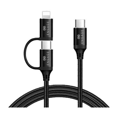Engage USB-C to USB-C Cable With Lightning Connector 30CM - Black