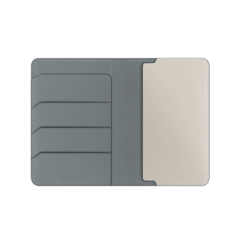 Uniq Belmont Passport Holder With RFID Blocking - Lichen/Ivory