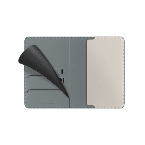 Uniq Belmont Passport Holder With RFID Blocking - Lichen/Ivory