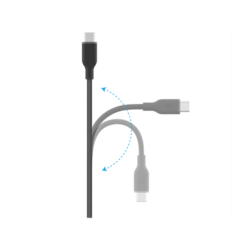 Bazic GoCharge Weave USB-C to USB-C 480Mbps 60W Cable 1.5M - Black