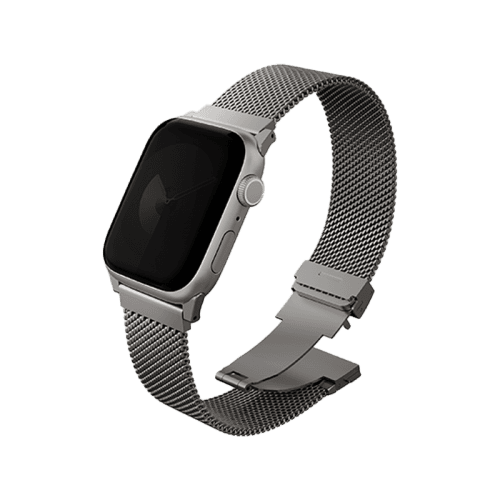 Uniq Dante Pro Self-Adjustable Mesh Steel Strap For Apple Watch 42mm - Titanium Silver