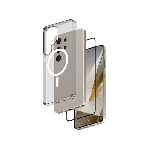 Smart Premium Bundle Case + Screen protector for Galaxy S25 Ultra - Clear
