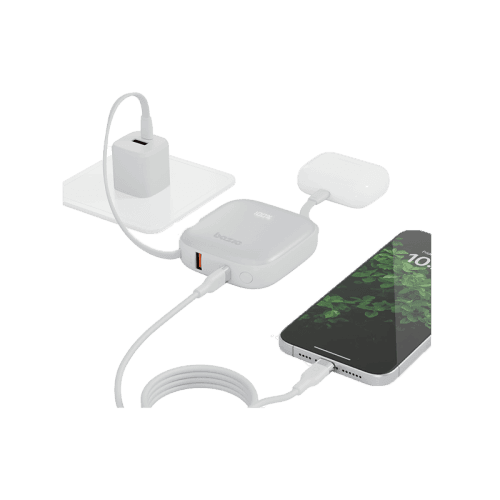 Bazic GoPower Fusion 4 in 1 Power Bank With Build in USB-C And Lightning Cable 10000mAh - Vanilla