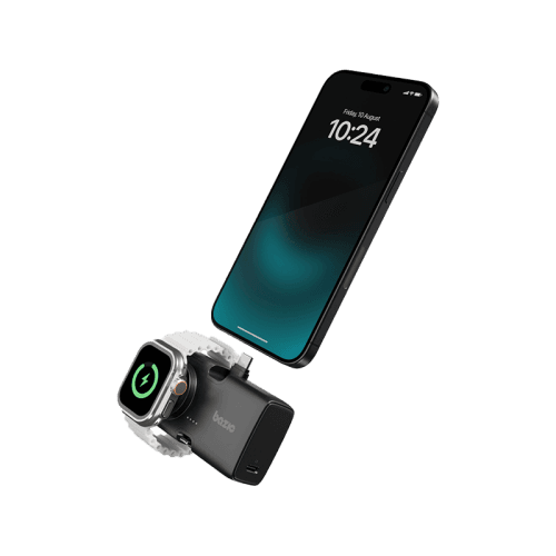 Bazic GoPower Koda 2 in 1 Power Bank With Foldable USB-C /Lightning Pin And Apple Watch Charger 5000mAh - Truffle