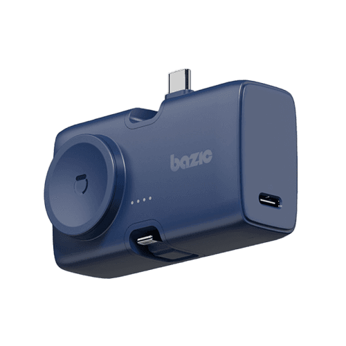 Bazic GoPower Koda 2 in 1 Power Bank With Foldable USB-C /Lightning Pin And Apple Watch Charger 5000mAh - Blueberry