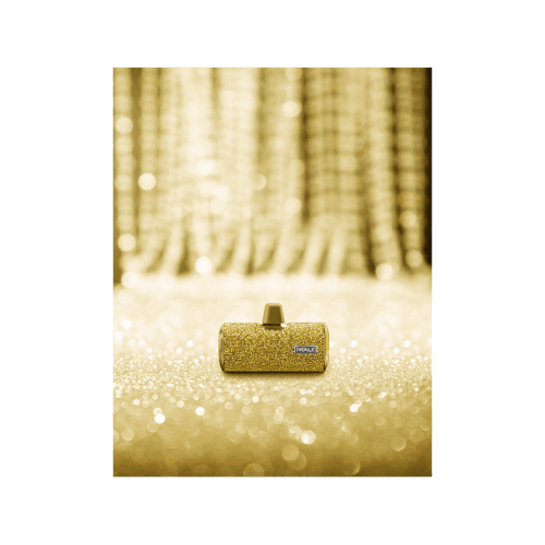 iWALK Bling Secret 4500mAh Portable Power Bank With Built-In Lightning Connector - Sparkly Diamond Gold