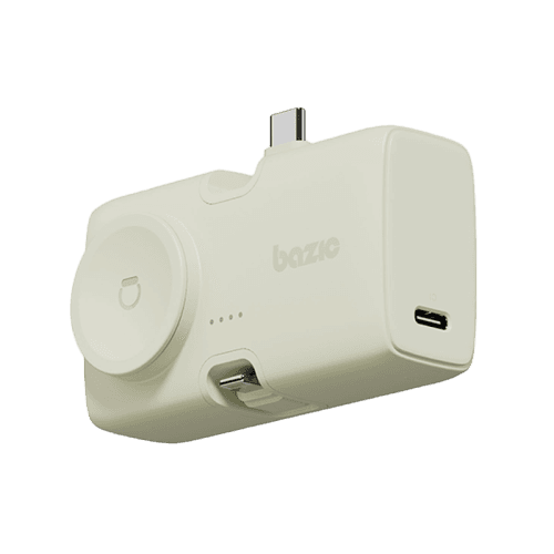Bazic GoPower Koda 2 in 1 Power Bank With Foldable USB-C /Lightning Pin And Apple Watch Charger 5000mAh - Pistachio
