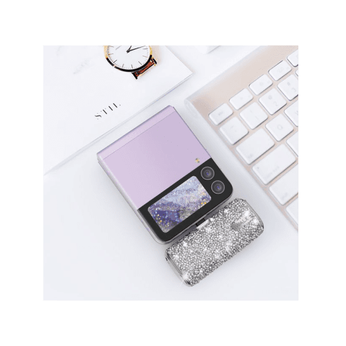 iWALK Bling Secret 4500mAh Portable Power Bank With Built-In USB-C Connector - Sparkly Diamond Silver