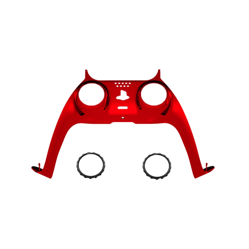 Gamer Gear Faceplate for PS5 Controller - Glossy Chrome Red