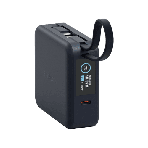 Energea Magpac Mini Plus Wireless Power Bank 10000mAh With Build in USB-C Cable & Display - Blue