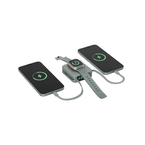 Energea Magpac Mini Plus Wireless Power Bank 10000mAh With Build in USB-C Cable & Display - Sage