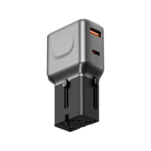 Energea TravelGo 1-Port USB-C & USB-A 35W PD Travel Adapter - Gunmetal Black