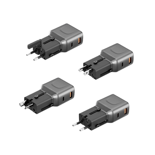 Energea TravelGo 1-Port USB-C & USB-A 35W PD Travel Adapter - Gunmetal Black