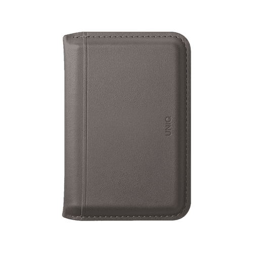 Uniq Lyden DS RFID-Blocking Magnetic Wallet with Kick Stand - Flint Grey / Canary Yellow