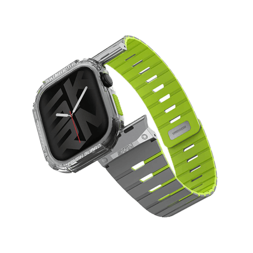 SkinArma Gemini Magnetic Strap + Atom Case Bundle for Apple Watch 46MM - Lime Green