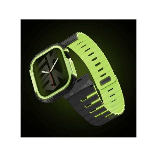 SkinArma Gemini Magnetic Strap + Atom Case Bundle for Apple Watch 46MM - Lime Green