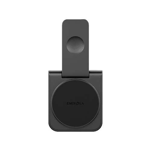 Energea MagDuo 2 IN 1 Foldable Magsafe Fast Wireless Charger - Gunmetal