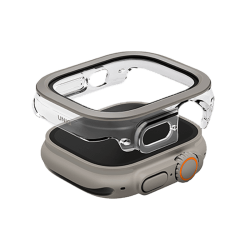 Uniq Voute Watch Case With Screen Protection for Apple Watch Ultra 49mm - Titanium Silver