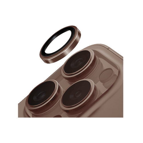 Uniq Optix Prime Stainless Steel Frame Sapphire Camera Lens Protector for iPhone 16 Pro & 16 Pro Max – Gilded Gold
