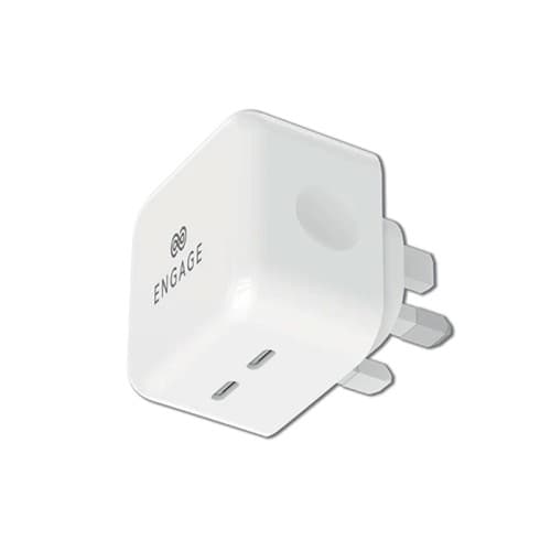 Engage 2-Port USB-C 35W Wall Charger - White