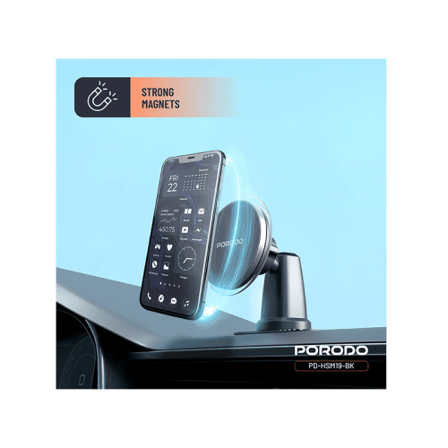 Porodo 2 In 1 Magsafe Magnetic Air Vent & Dash Mount - Black