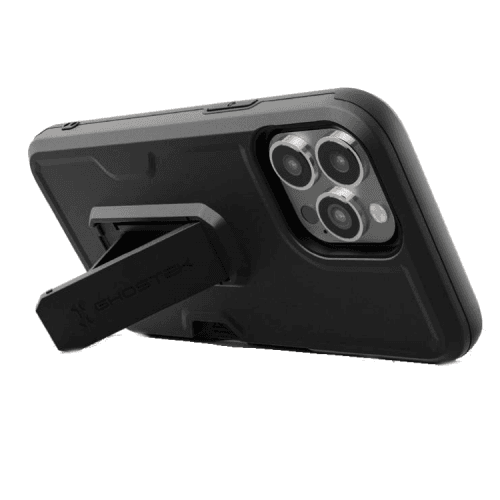 Ghostek Iron Armor 3 Rugged Case + Holster With Tempered Glass Screen Protector for iPhone 13 Pro - Black Matte