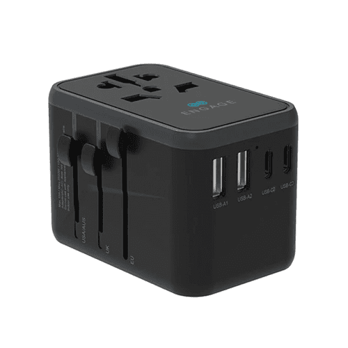 Engage 3-Port USB-C PD and 2-Port USB-A 65W Travel Adapter - Black