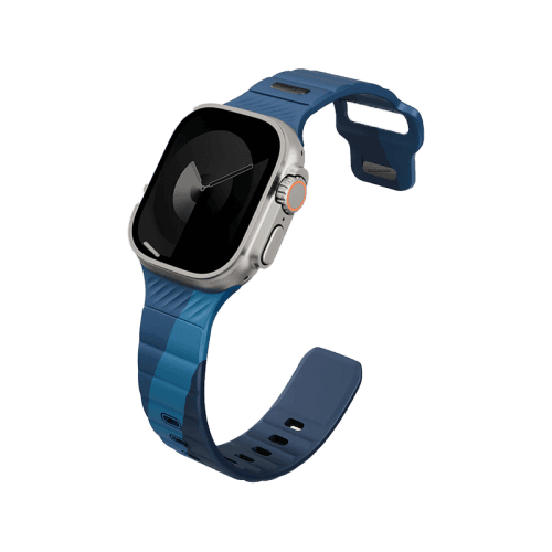 Uniq Stride De FKM Strap for Apple Watch 49/46/45MM - Storm / Aegean Blue