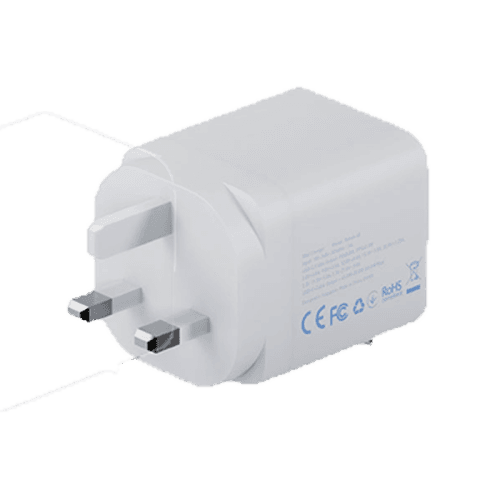 Bazic GoPort Retrek 1-Port USB-C & Built-In USB-C Cable 65W GaN - White