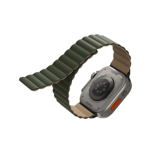 Uniq Revix Reversible Strap for Apple Watch 49/45/44mm - Moss Green / Tan