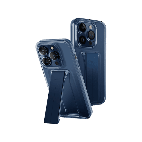 Uniq Hybrid Heldro Mount With Stand Case for iPhone 15 Pro - Ultramarine Deep Blue