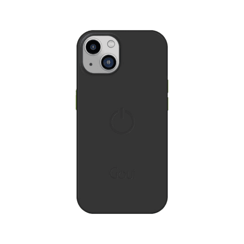 Goui Magnetic Case With Magnetic Bars for iPhone 15 + Magnetic Strap - Black Stone