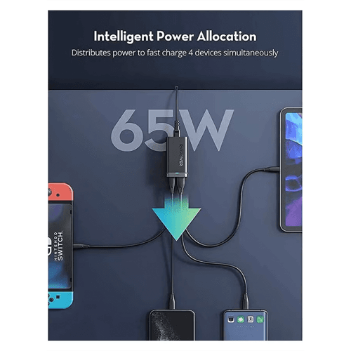 RavPower Pioneer 4 - Port 65W PD Desktop Chargers - Black