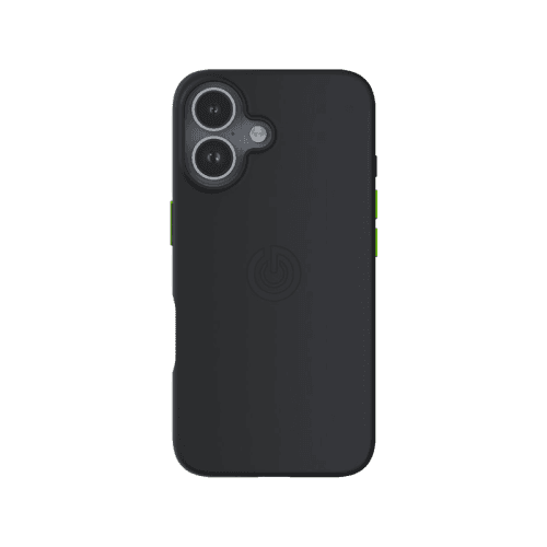 Goui Magnetic Case With Magnetic Bars for iPhone 16 + Magnetic Strap - Black Stone