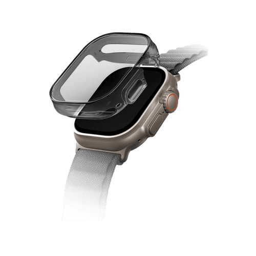 Uniq Hybrid Garde Case With Screen Protector for Apple Watch Ultra 49mm - Smoked Tinted Grey