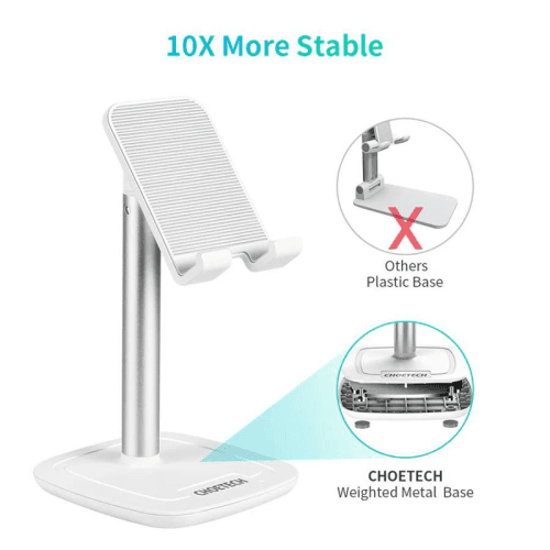 Choetech Adjustable Phone Desk Holder - White