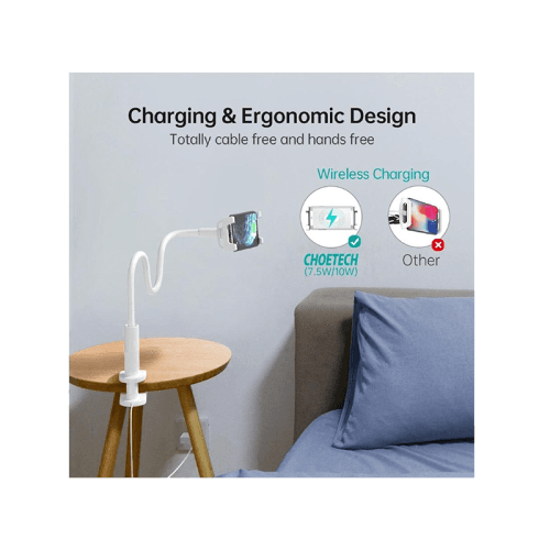 Choetech Fast Wireless Charger Phone Mount - White