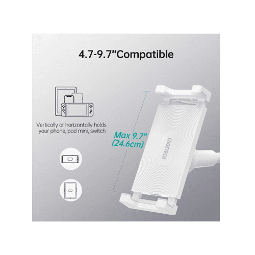 Choetech Fast Wireless Charger Phone Mount - White