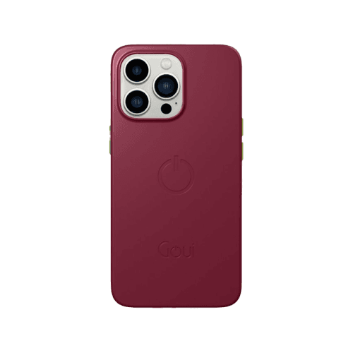 Goui Magnetic Case With Magnetic Bars for iPhone 13 Pro Max + Magnetic Strap - Maroon Red